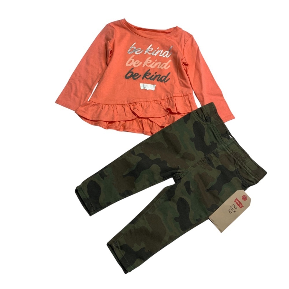 Levi’s baby girls 12M matching jegging and top